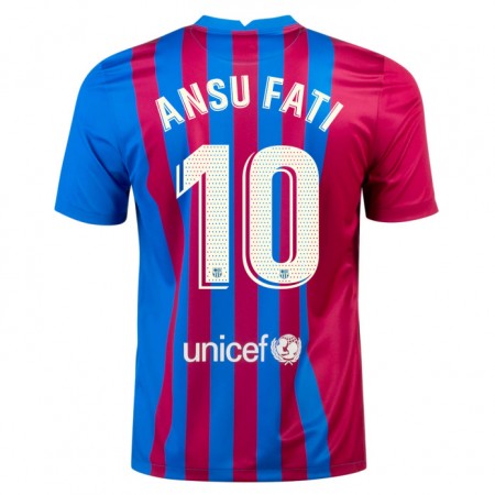 Billiga Fotbollströjor FC Barcelona Ansu Fati 10 Hemma tröja 2021/22 Kortärmad